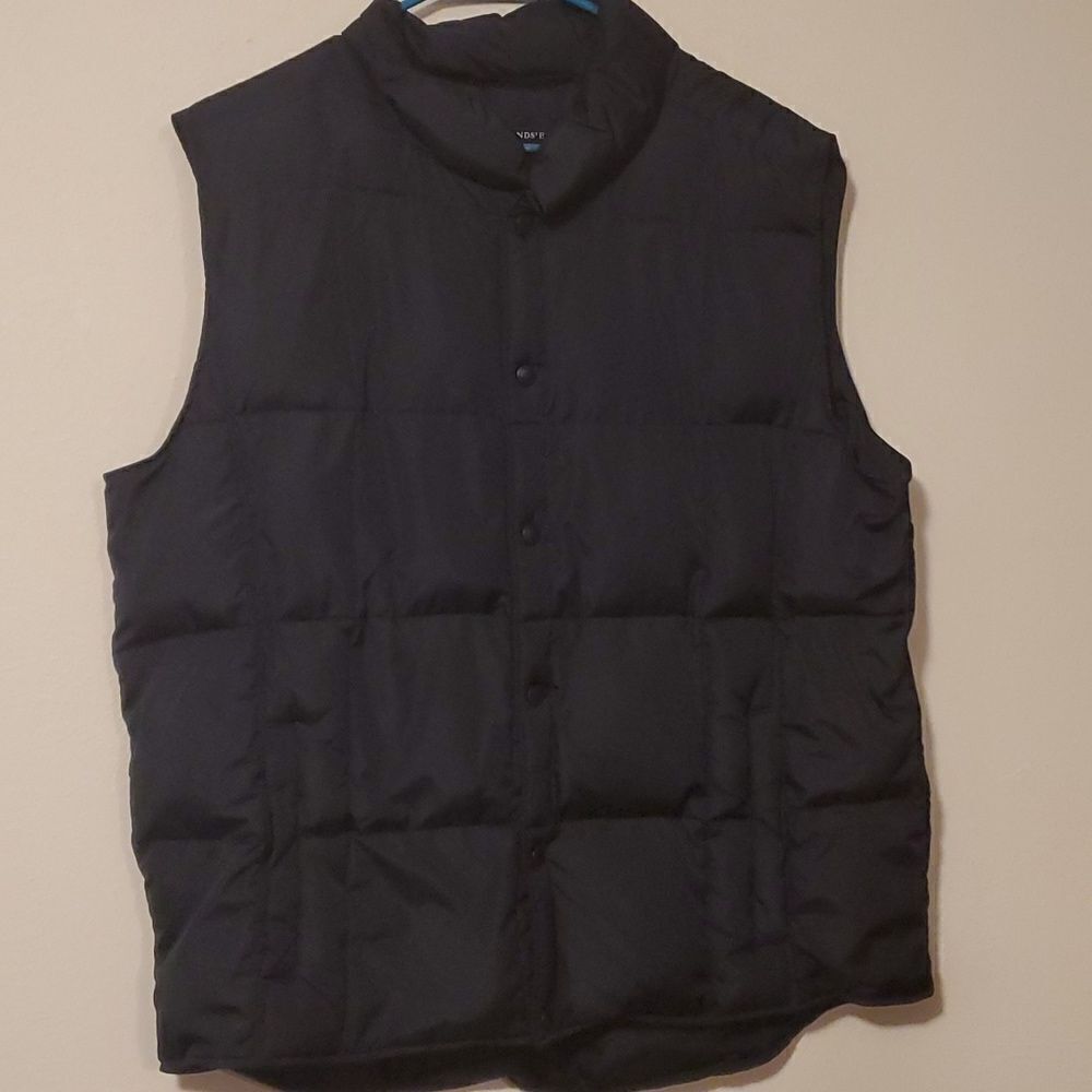 Lands End puffer vest L Navy